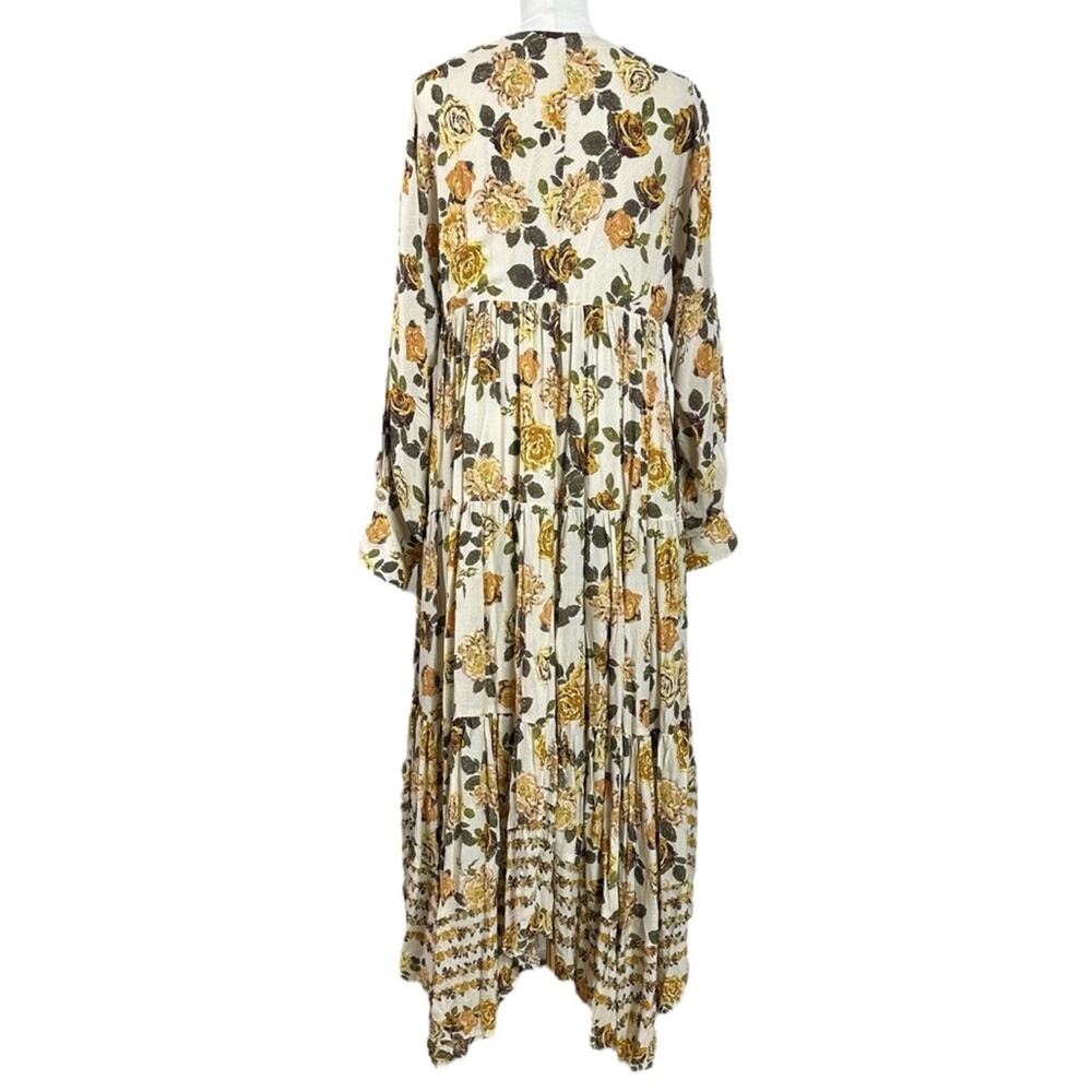 Free People Cream Maxi Dress with Mustard Floral Print - Picture 12 of 16